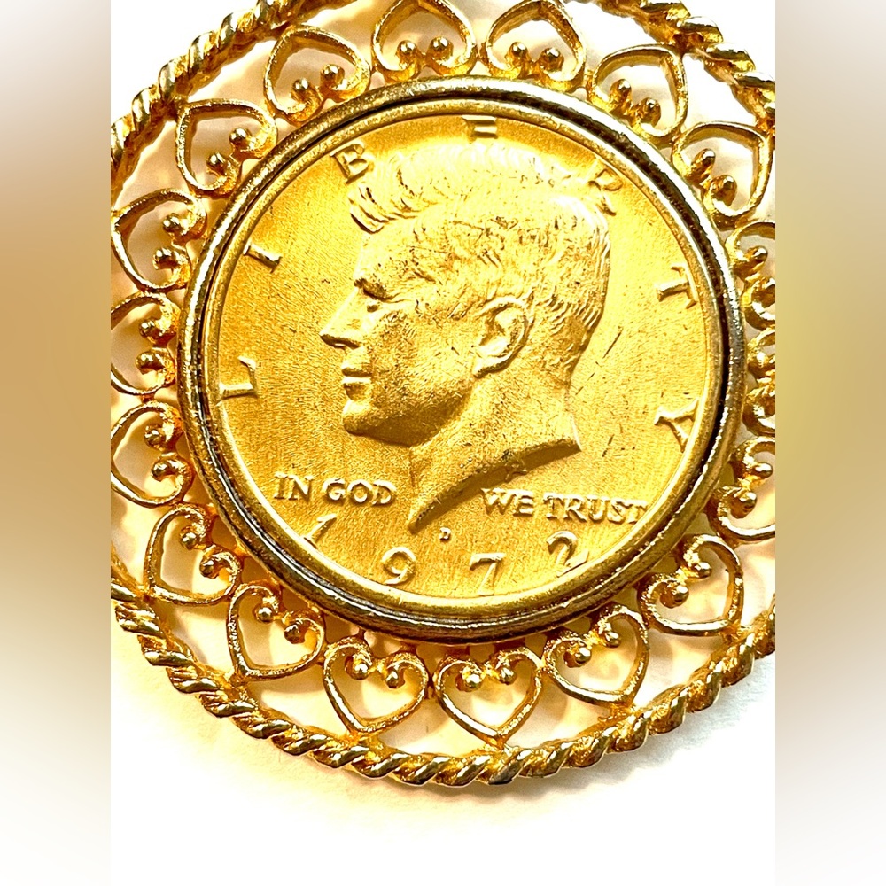 Vintage Kennedy Half Dollar Coin Necklace